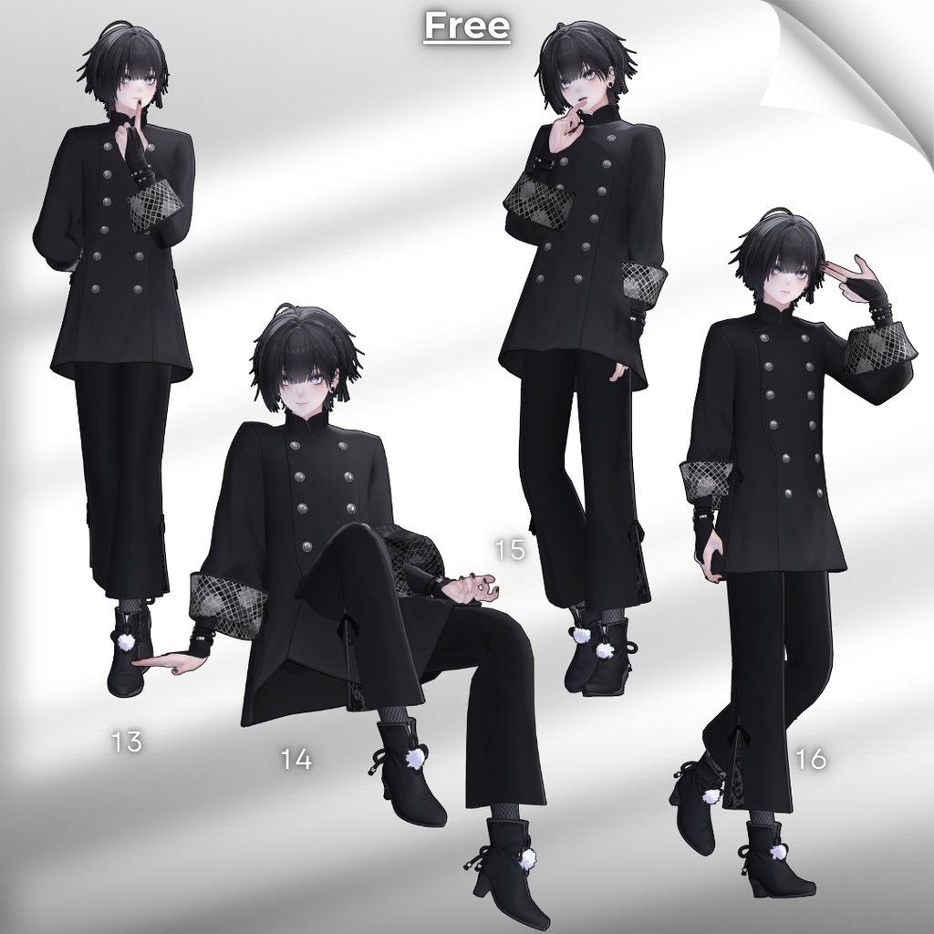 【無料/Free】撮影用ポーズ集 For 泣夜 Vol.2【支援版+5種】