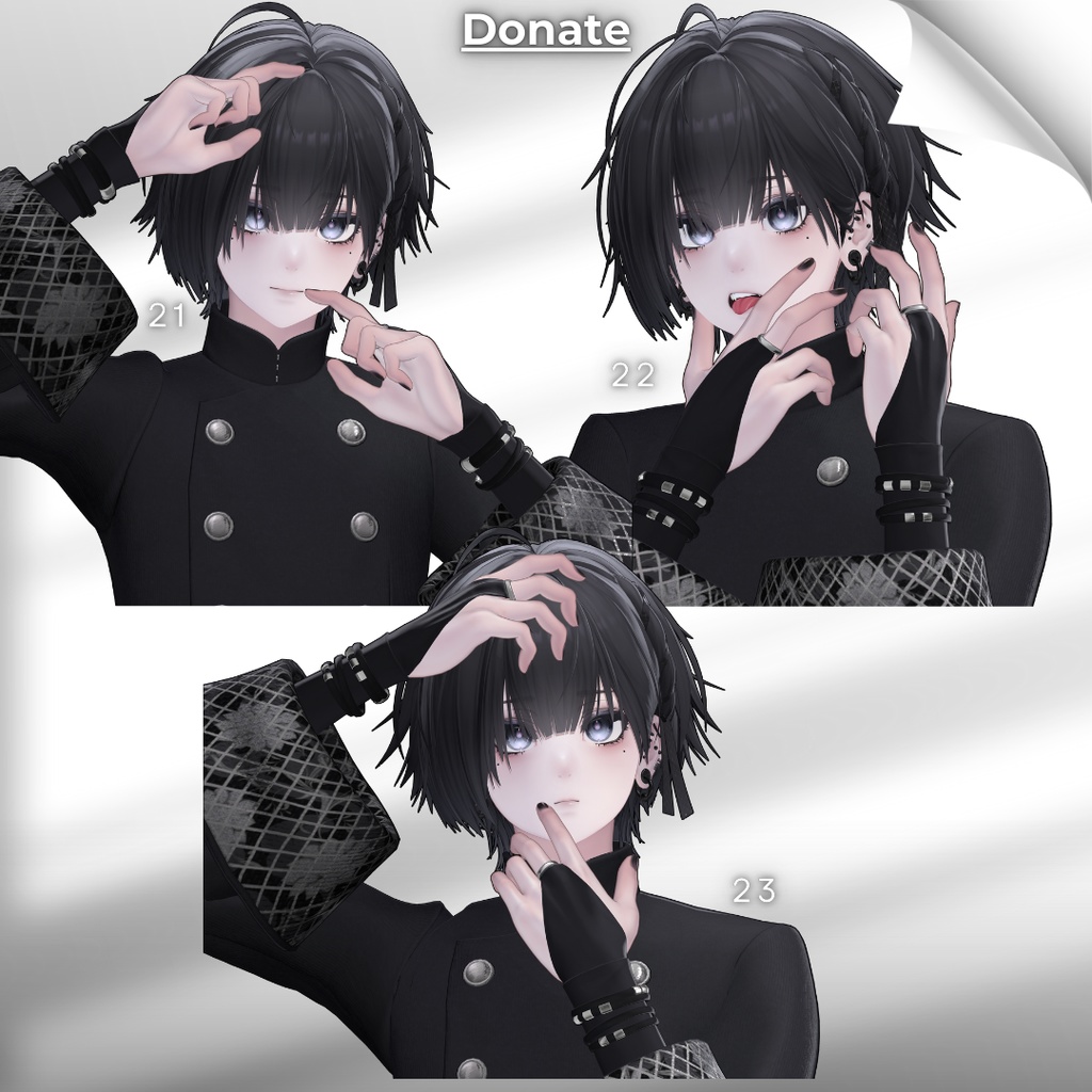 【無料/Free】撮影用ポーズ集 For 泣夜 Vol.2【支援版+5種】