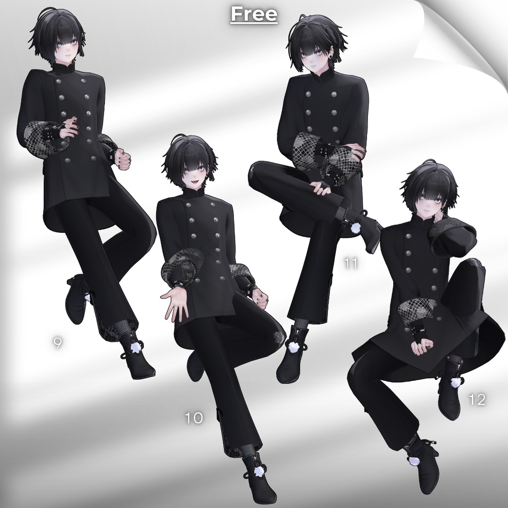 【無料/Free】撮影用ポーズ集 For 泣夜 Vol.2【支援版+5種】