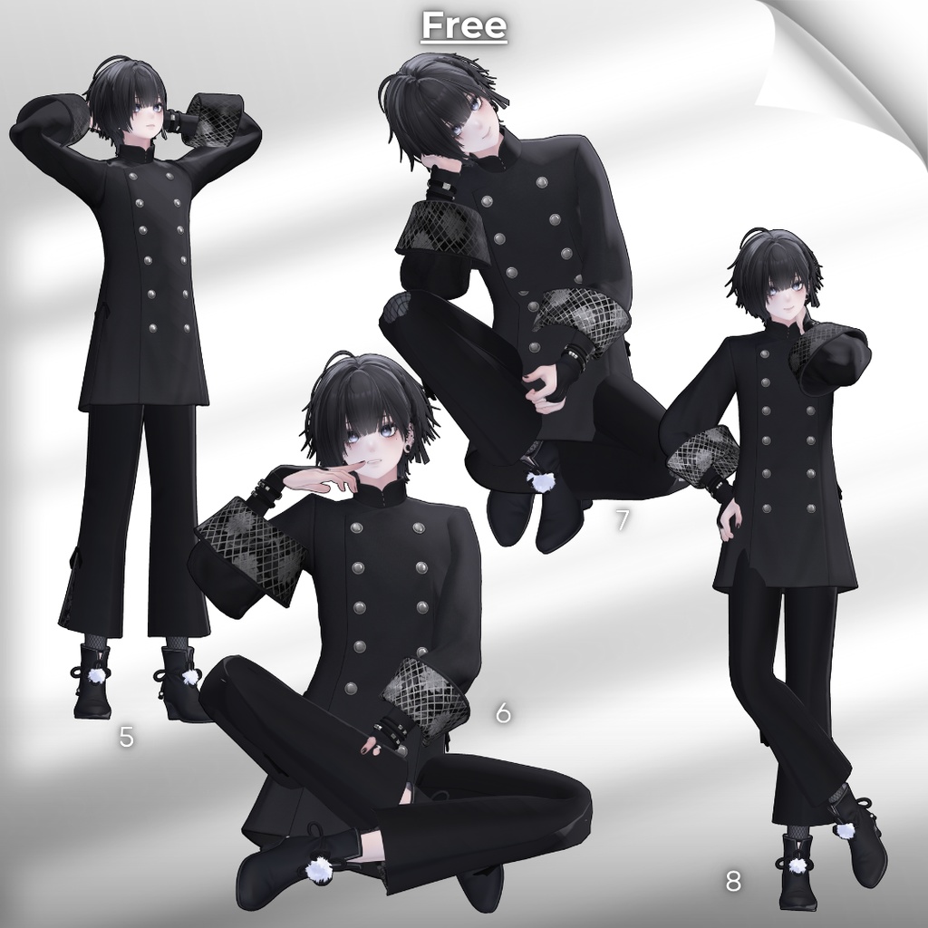 【無料/Free】撮影用ポーズ集 For 泣夜 Vol.2【支援版+5種】