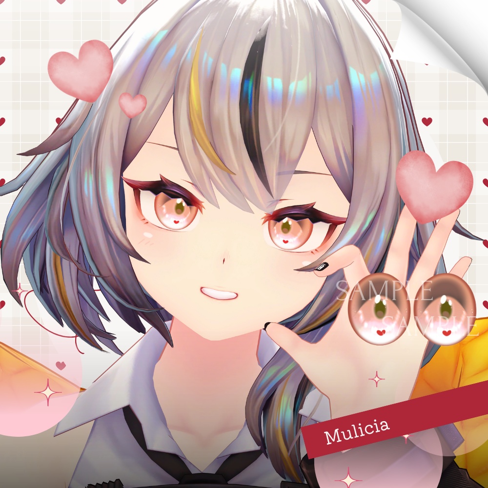 ✨無料版あり✨【11アバター対応】✦Sweet Heart Eyes✦【26Color】