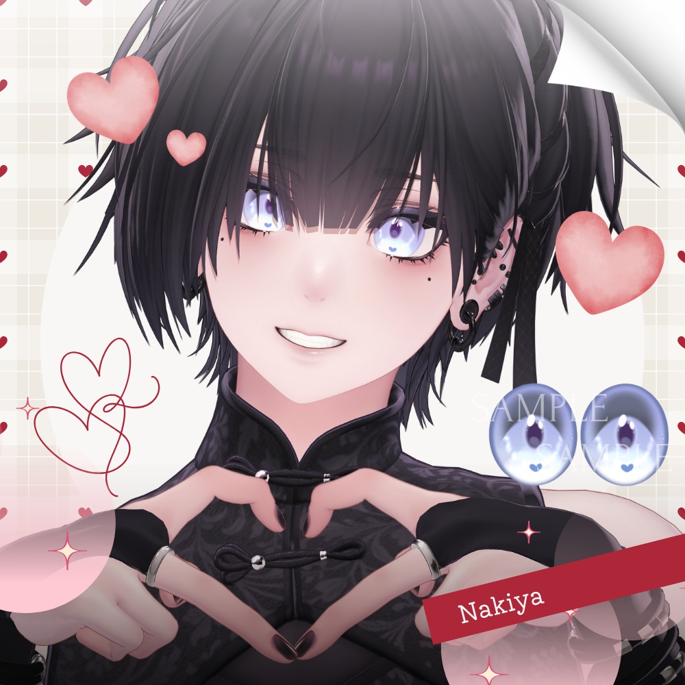 ✨無料版あり✨【11アバター対応】✦Sweet Heart Eyes✦【26Color】