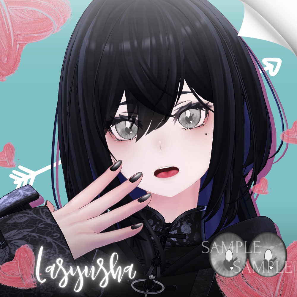 ✨無料版あり✨【11アバター対応】✦Pierced Heart Eyes✦【33Color】