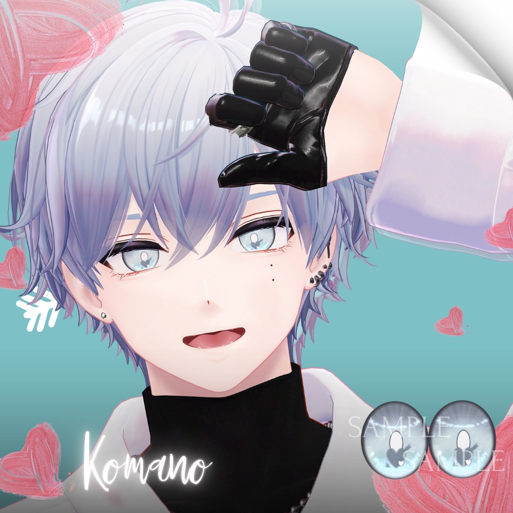 ✨無料版あり✨【11アバター対応】✦Pierced Heart Eyes✦【33Color】