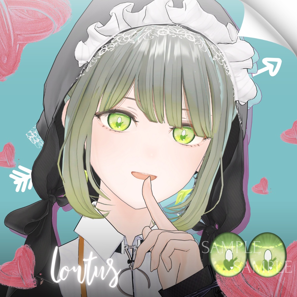 ✨無料版あり✨【11アバター対応】✦Pierced Heart Eyes✦【33Color】