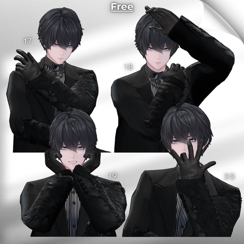 【無料/Free】撮影用ポーズ集 For 獏 Vol.2【支援版+5種】