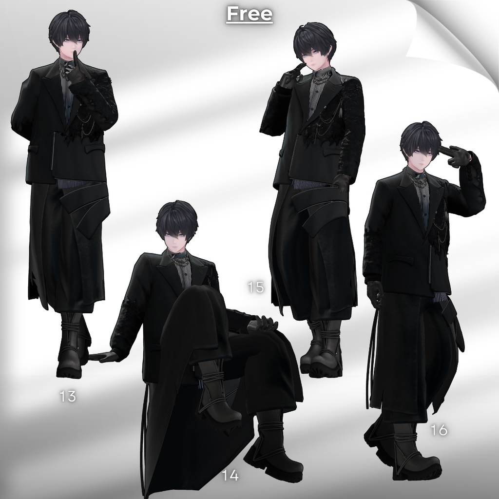 【無料/Free】撮影用ポーズ集 For 獏 Vol.2【支援版+5種】