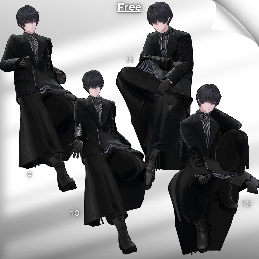 【無料/Free】撮影用ポーズ集 For 獏 Vol.2【支援版+5種】