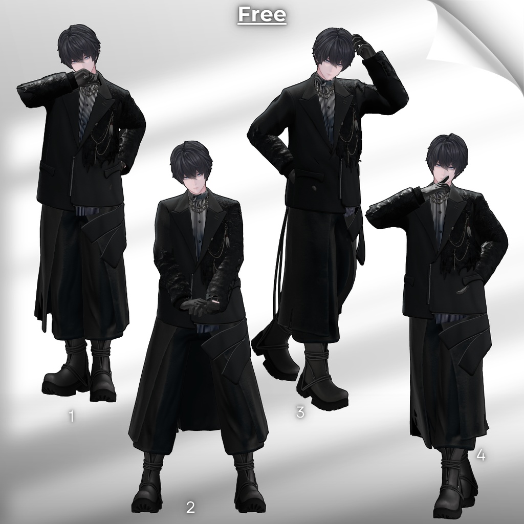 【無料/Free】撮影用ポーズ集 For 獏 Vol.2【支援版+5種】