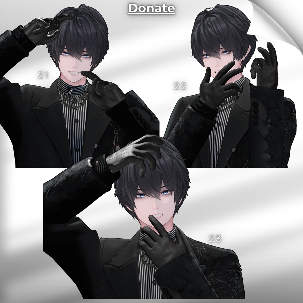 【無料/Free】撮影用ポーズ集 For 獏 Vol.2【支援版+5種】