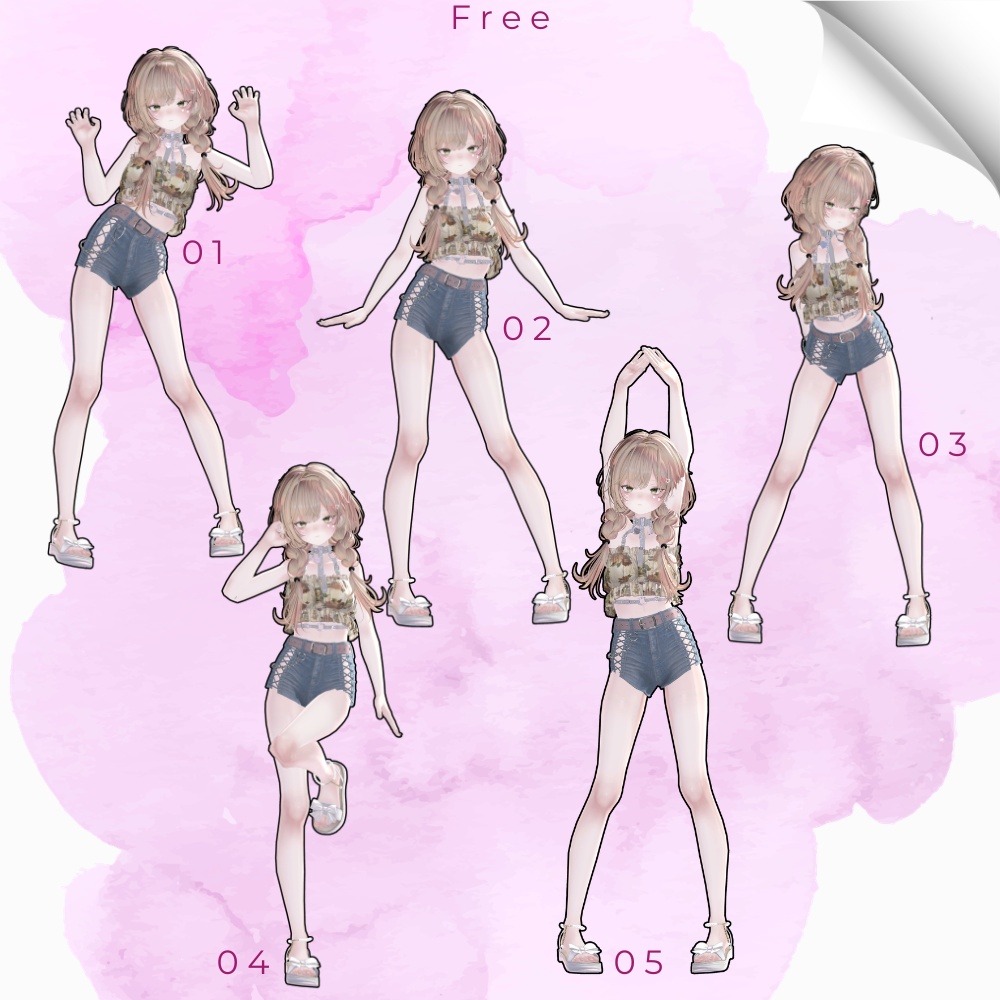 【無料版あり】撮影用ポーズ集 For MUMUS【全45種】