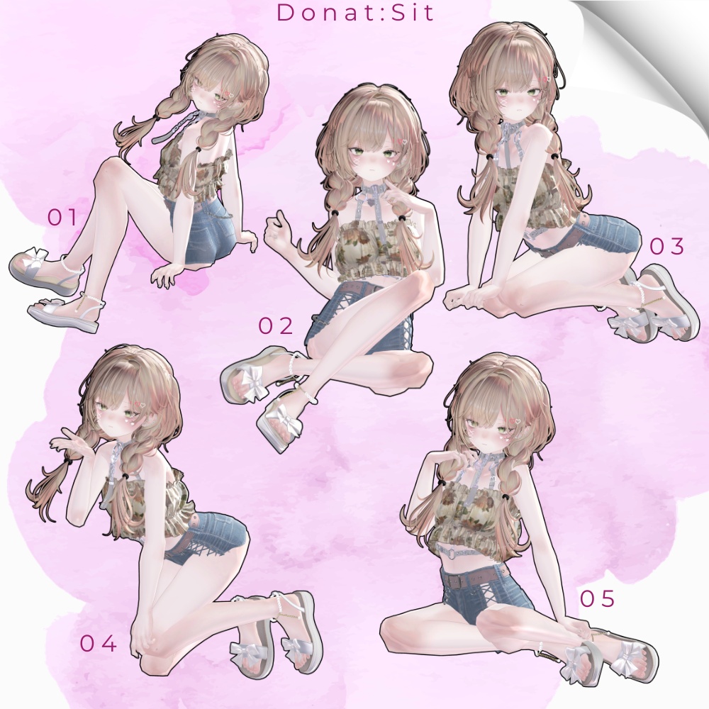 【無料版あり】撮影用ポーズ集 For MUMUS【全45種】