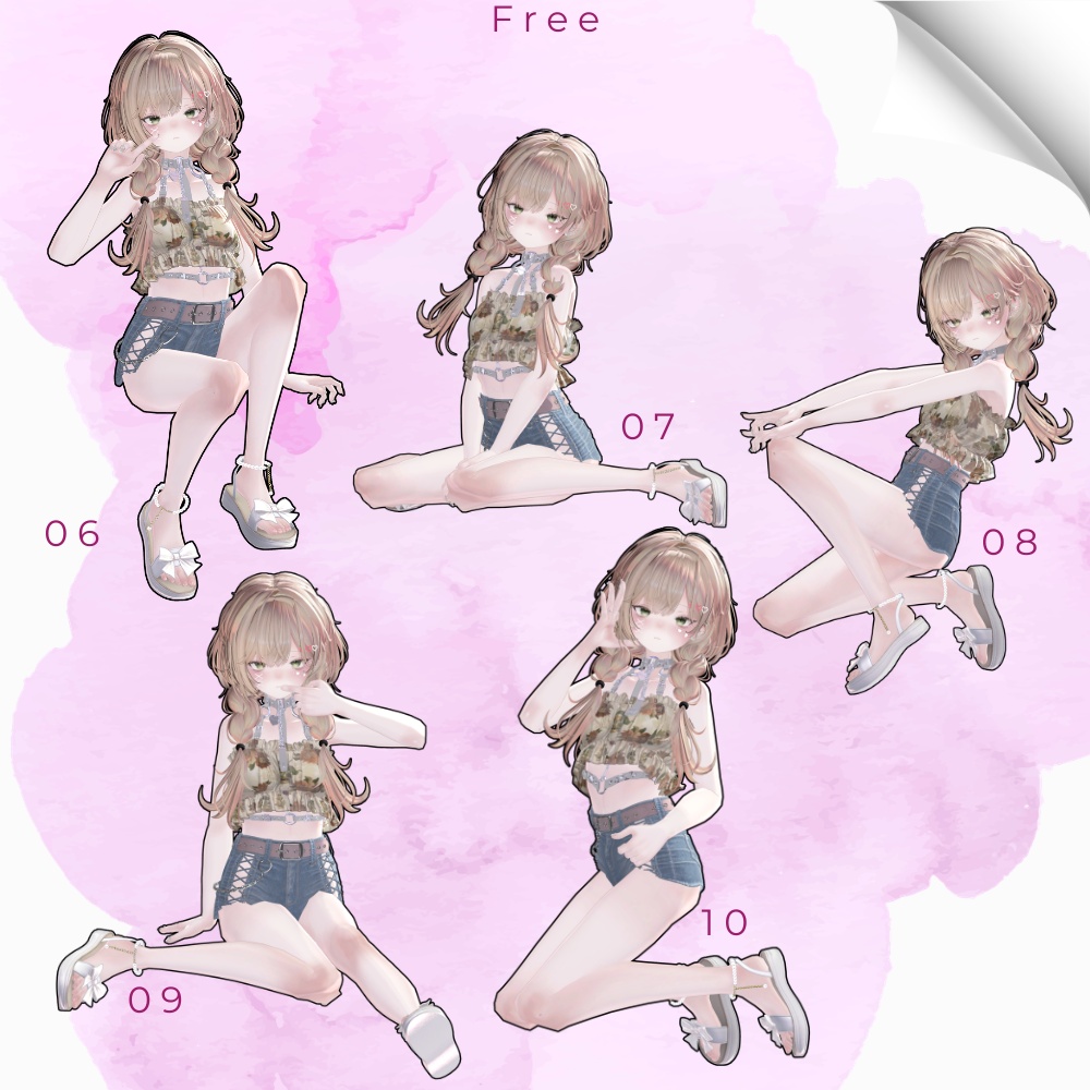 【無料版あり】撮影用ポーズ集 For MUMUS【全45種】