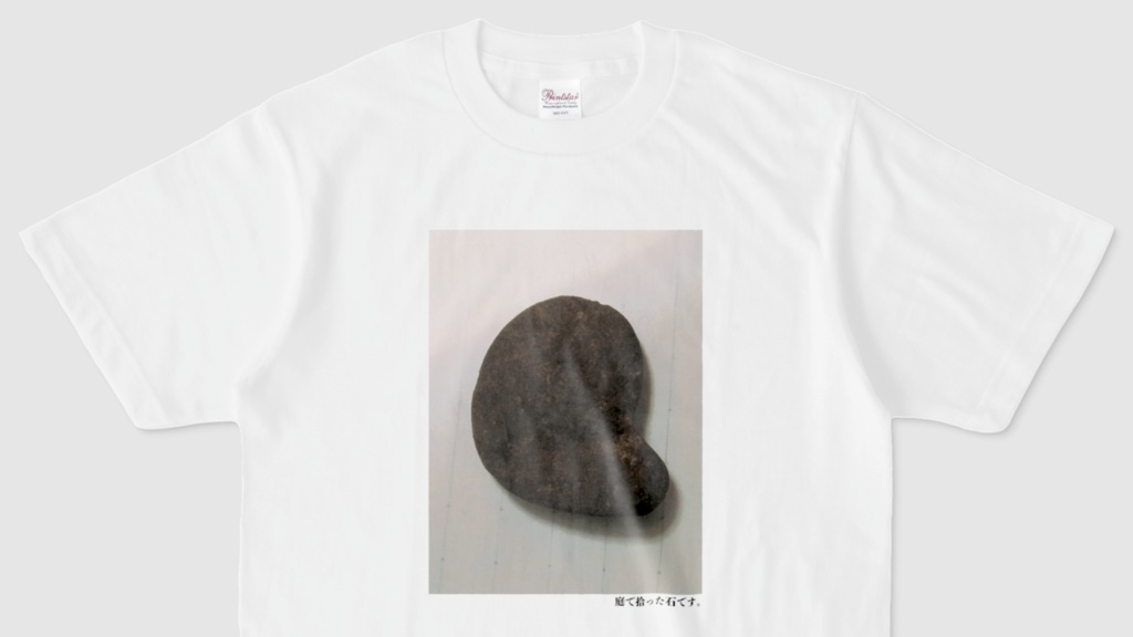 庭で拾った石です。Tシャツ(第64回)