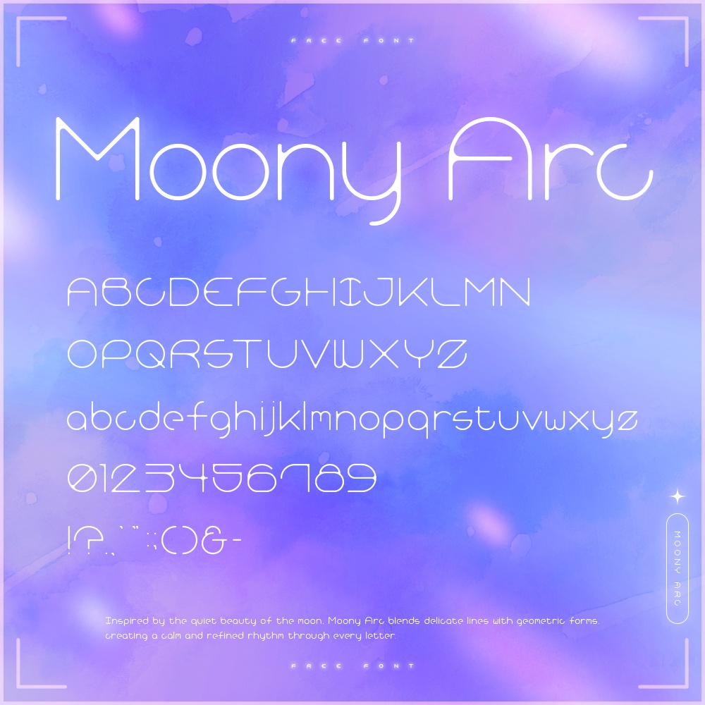 ✦【フリーフォント】Moony Arc