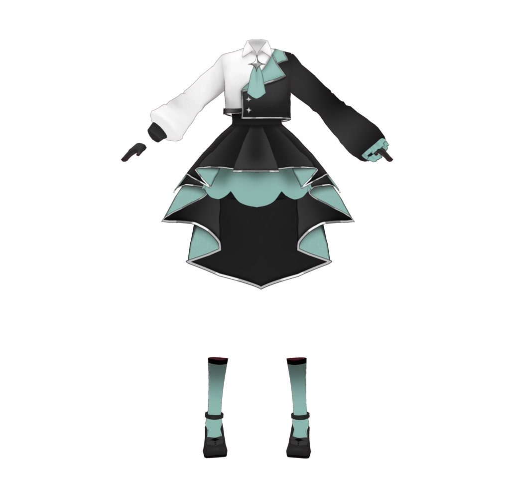 【VRoid】衣装/エレガントアイドルセット