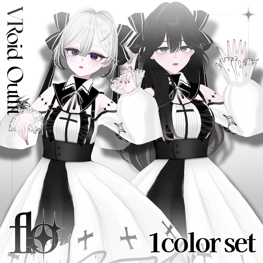 [#VRoid] Ghost Dress set