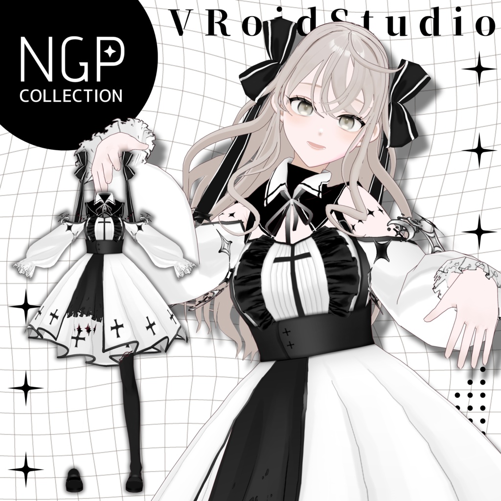 【VRoid】衣装／ゴーストドレスセット