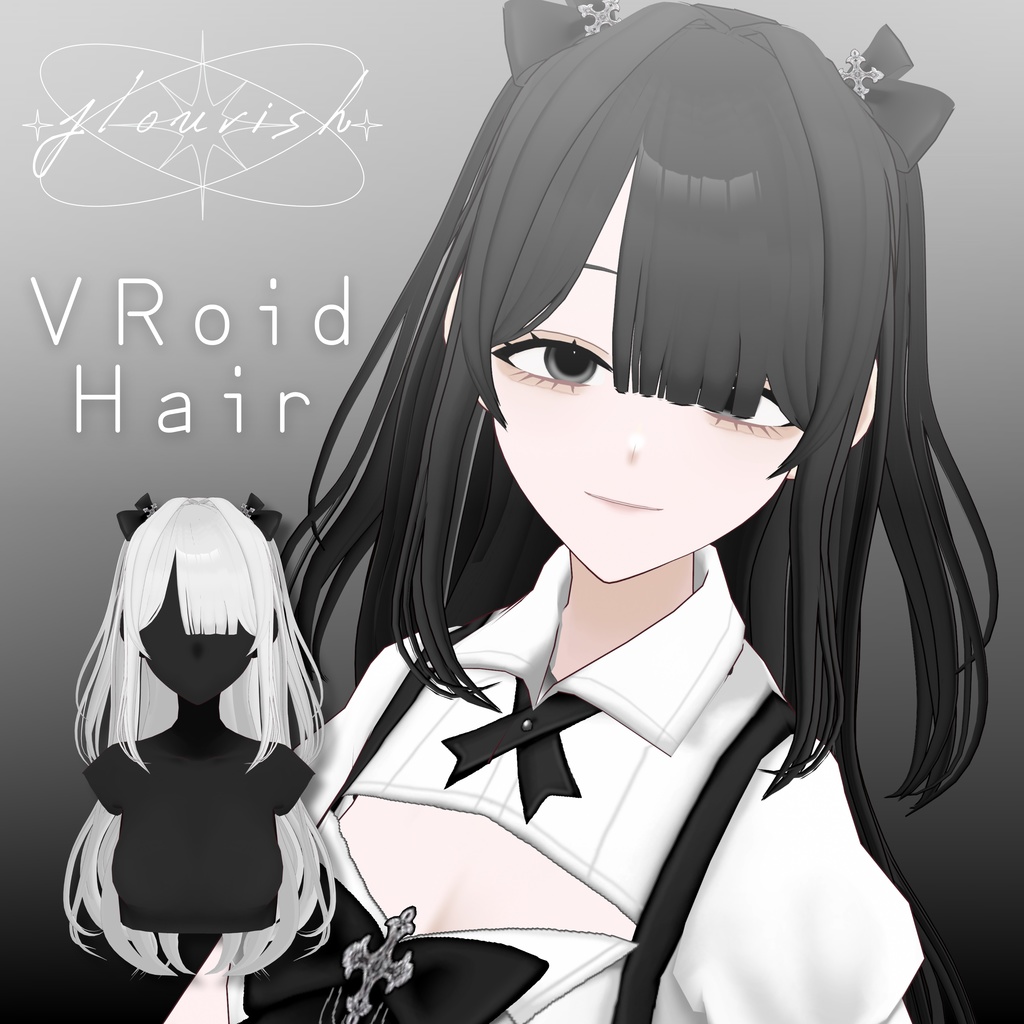 ［VRoid］クロスゴシックハーフツイン