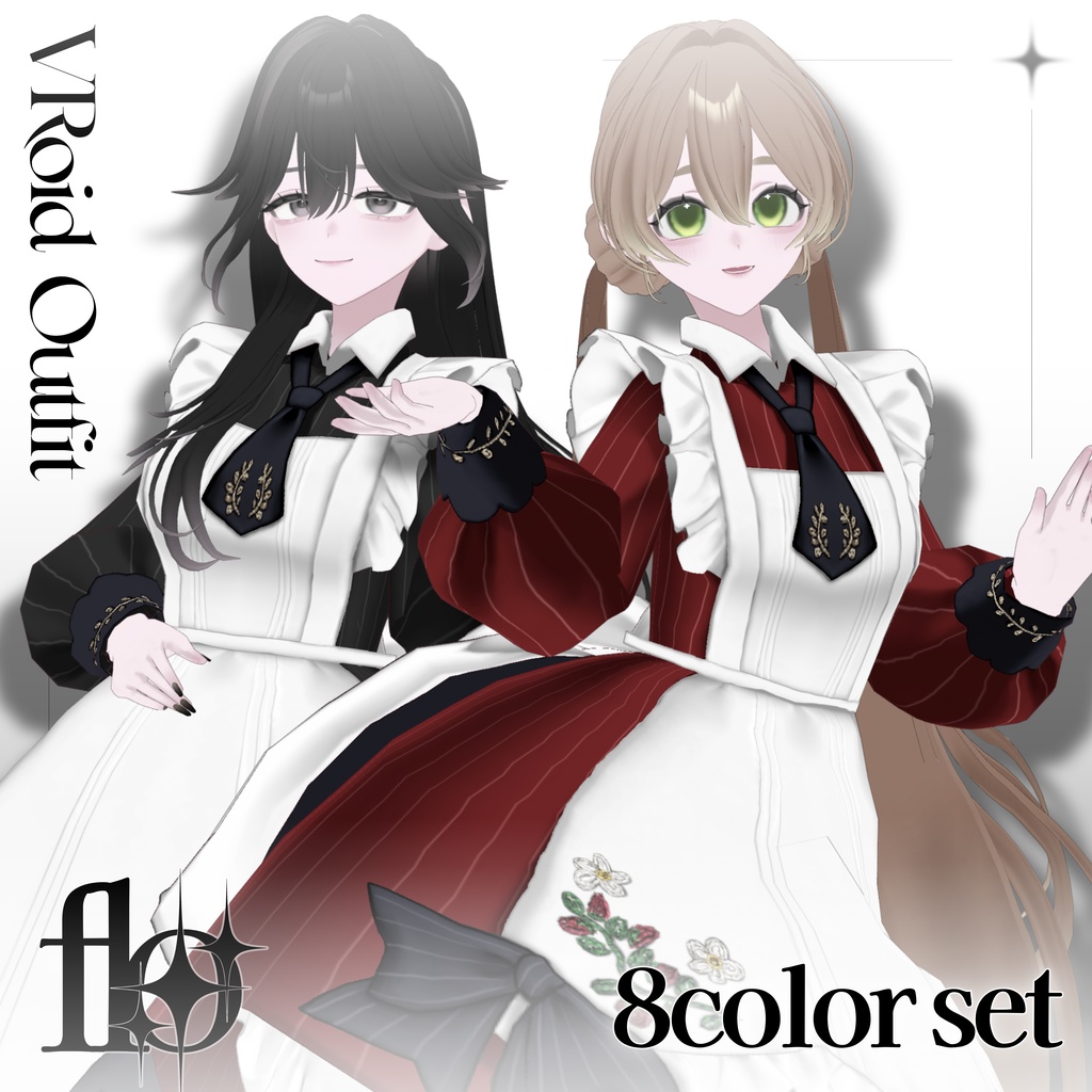 [#VRoid] Apron Dress set