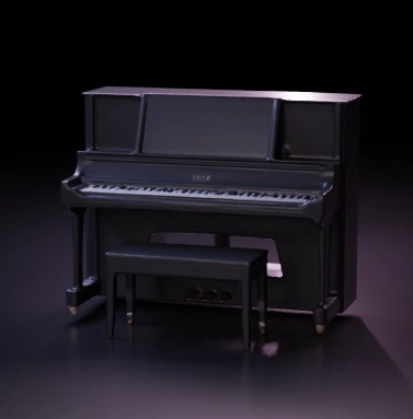 ピアノ/楽器 3D素材 3Dモデル(.obj)