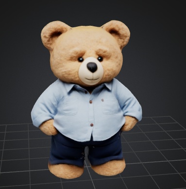 テディベア 3D素材 3Dモデル(.obj)