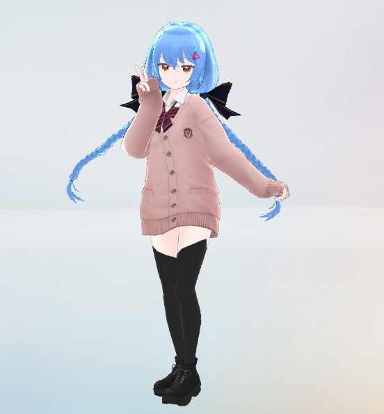 VRMアバター】鬱ちゃん 女子高生アバター 3Dモデル(.vrm) VRChat