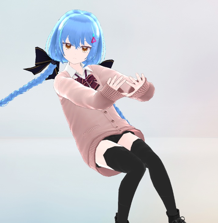VRMアバター】鬱ちゃん 女子高生アバター 3Dモデル(.vrm) VRChat