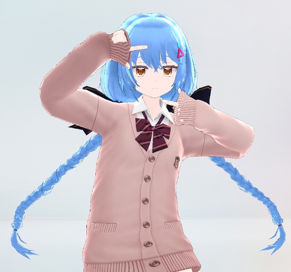 【VRMアバター】鬱ちゃん 女子高生アバター 3Dモデル(.vrm) VRChat/cluster対応