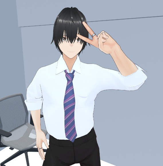 【VRMアバター】飛くん 全力社畜 3Dモデル(.vrm) VRChat/cluster対応