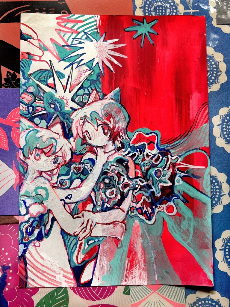 原画「窓辺にて」