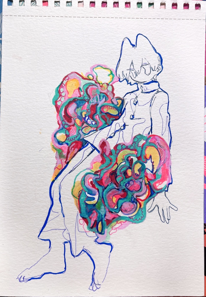 ドローイング原画「熱のせい」