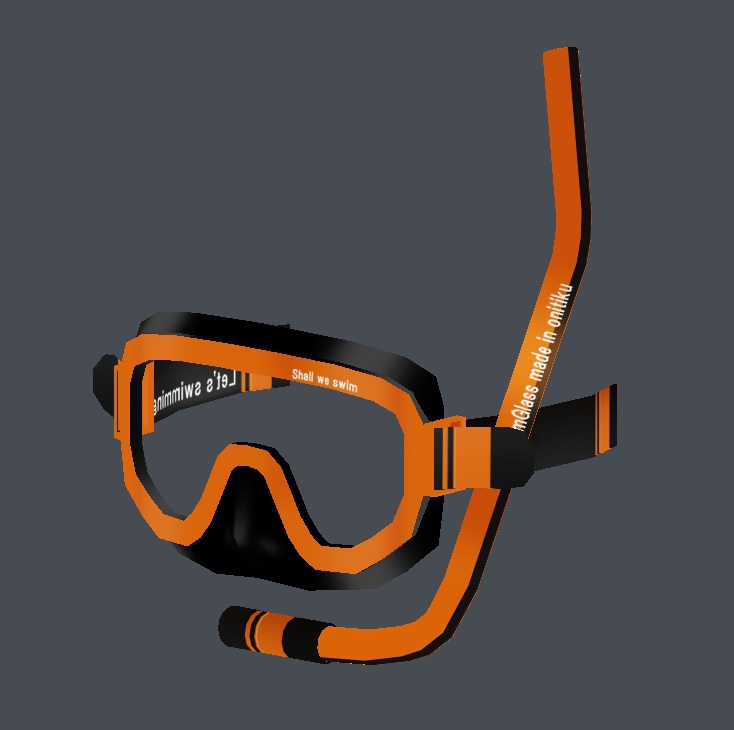 水中メガネとシュノーケル ｏｎｉｔｅｘ Onitikutrain S ３ｄモデル Shop Booth