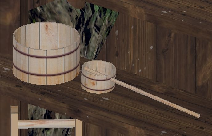 【VRChat_Worldオブジェ】ドラム缶風呂セット