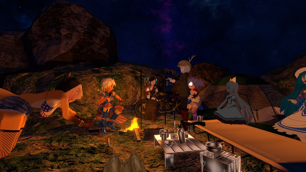 【VRワールドオブジェクト】キャンプグッズセット