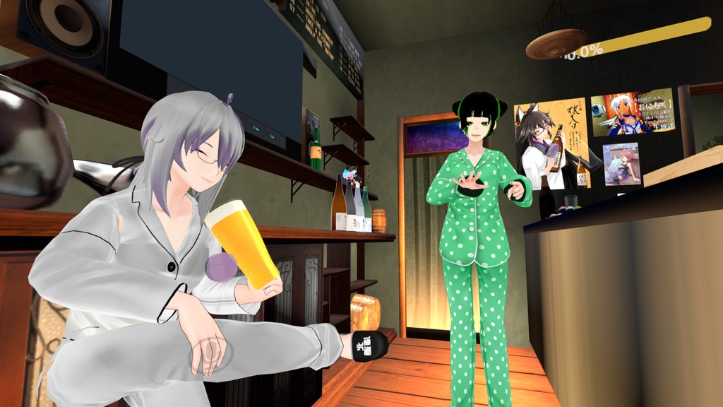 パジャマセット-5色カラー付き-