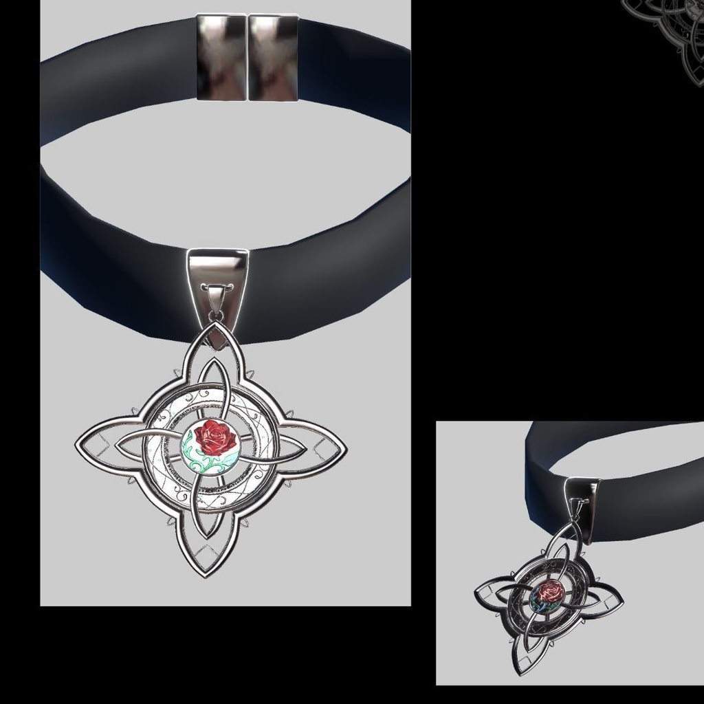 ウィッチノット・ROSE「古代ケルト・シンボルアクセサリー(チョーカー+ネックレス)」」