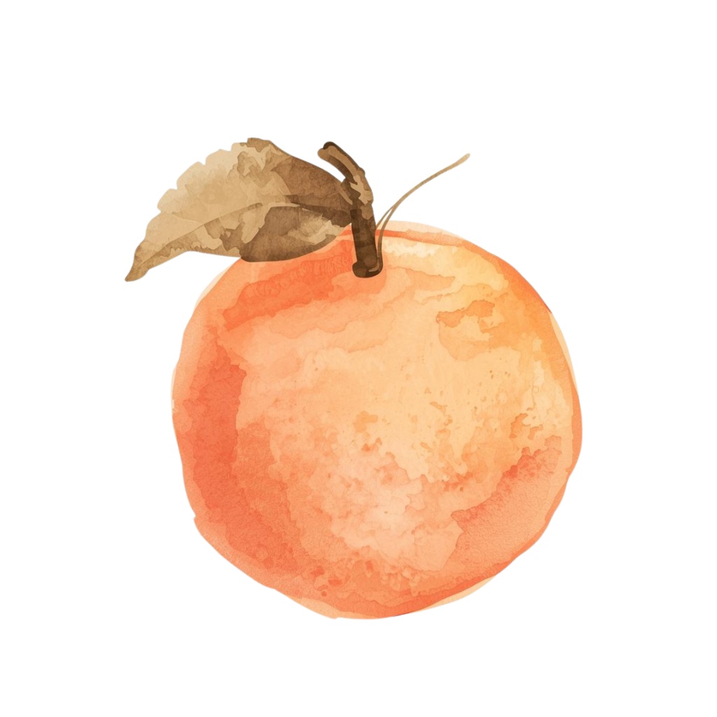 水彩画風 ピンクアンティーク果物クリップアートセット(全10種類/PNG)