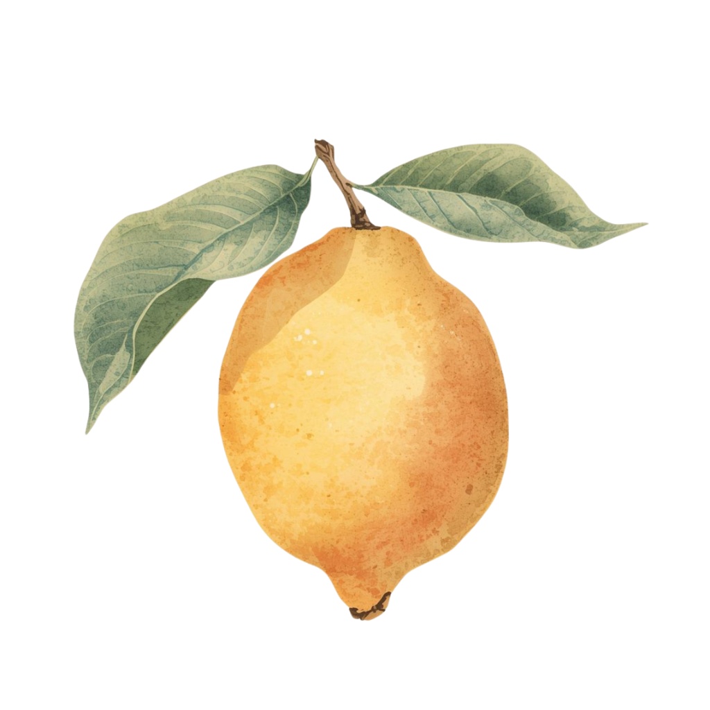 水彩画風 ピンクアンティーク果物クリップアートセット(全10種類/PNG)