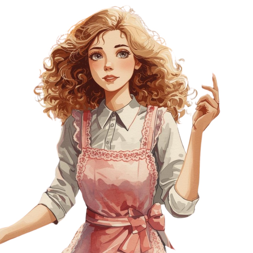 水彩画風 ピンクアンティーク カフェアイテム クリップアートセット(全10種類/PNG)