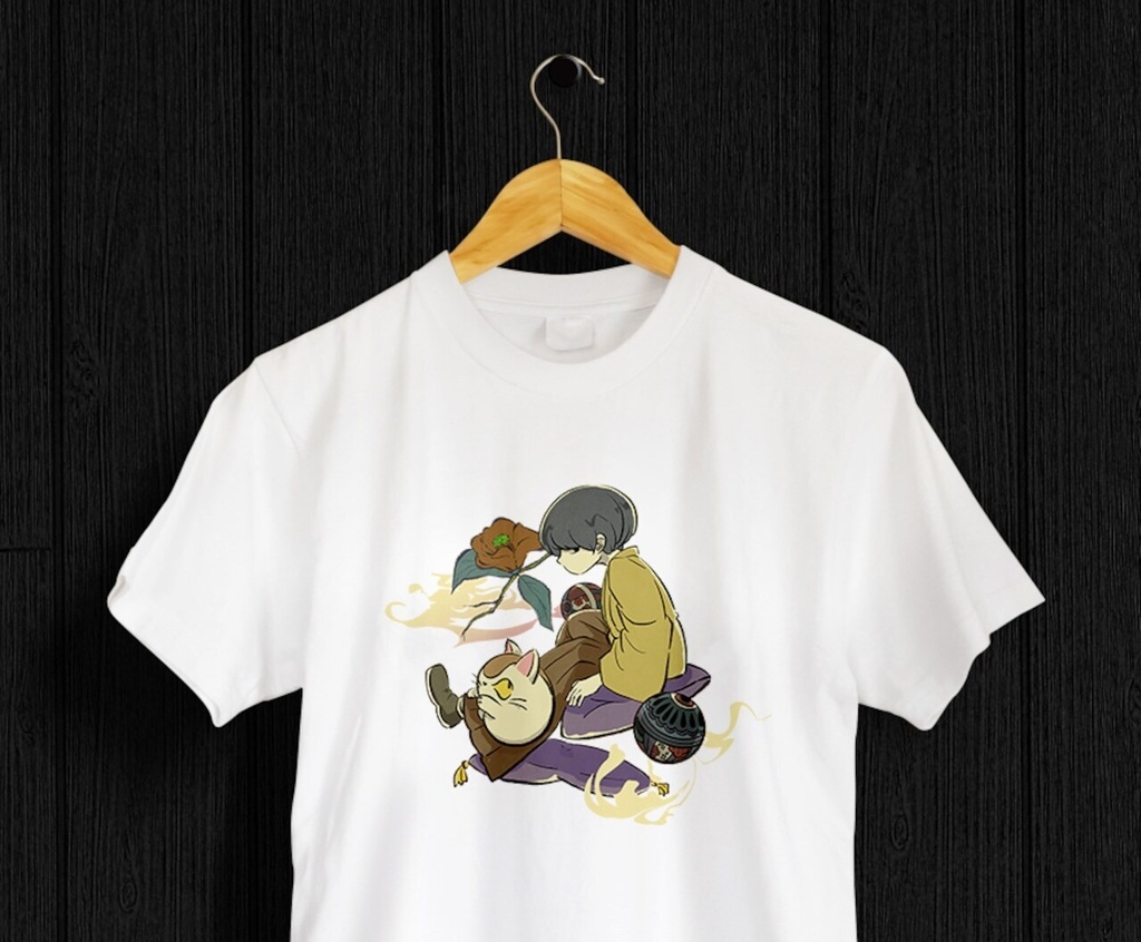 すねこすりと藤原くんTシャツ
