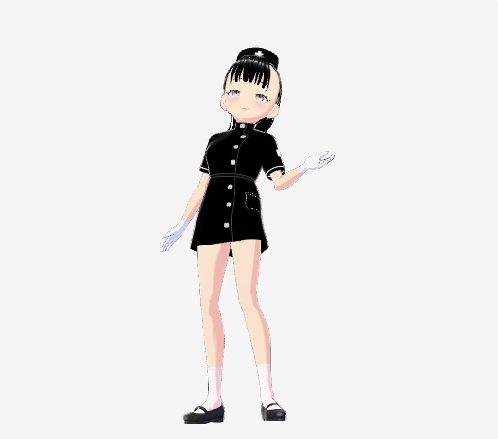 black-clad nurse