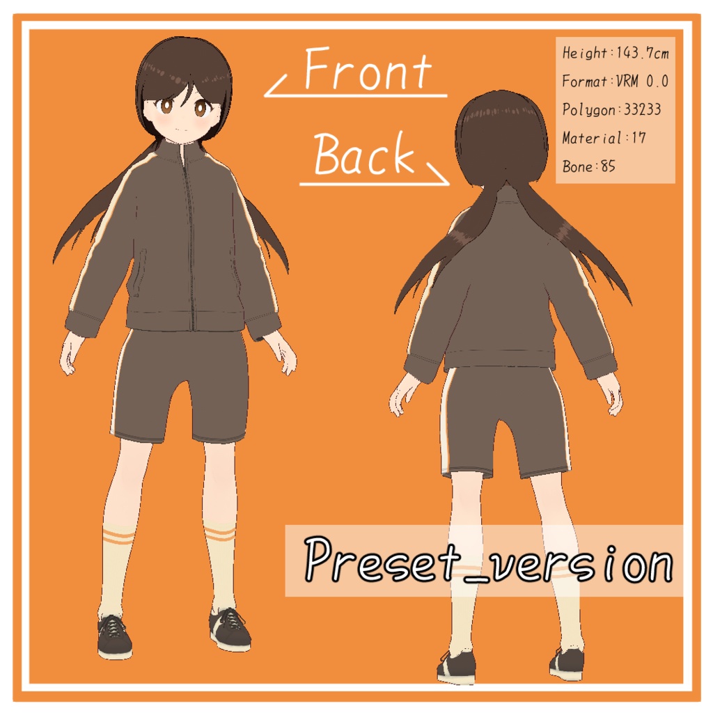 【VRoidモデル】オリジナル3Dモデル「りんね-rinne-」【VRM形式】