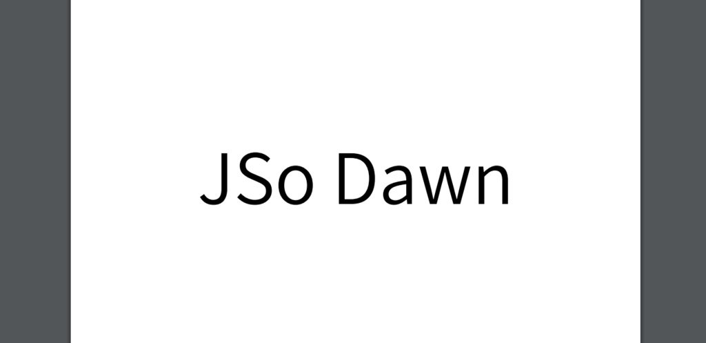 JSo Dawn