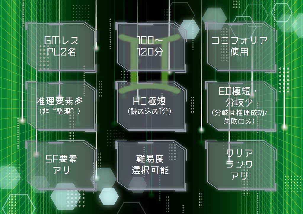 【マダミス(2PL、GMレス)】電子の双子