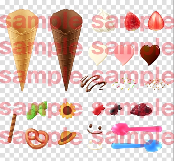 【透過PNG】アイスクリームとかき氷素材