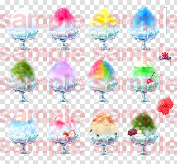 【透過PNG】アイスクリームとかき氷素材