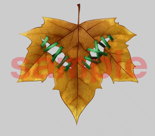 【Live2D素材】落ち葉のお面