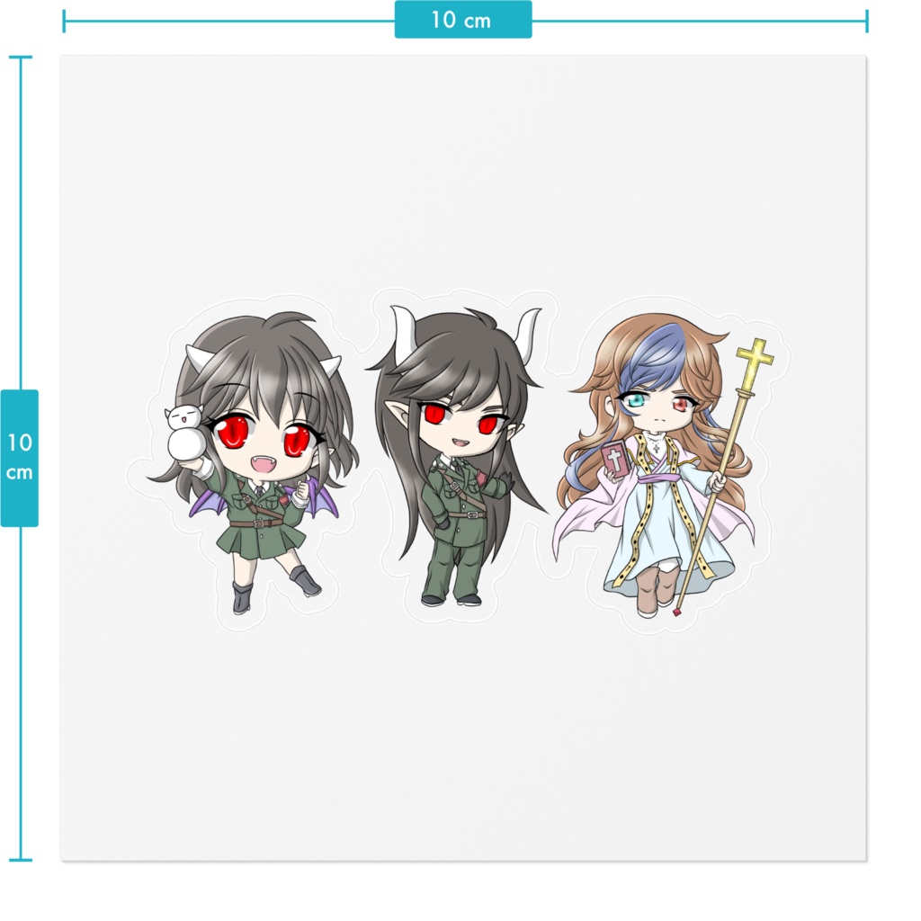 ステッカー_魔界(透明)