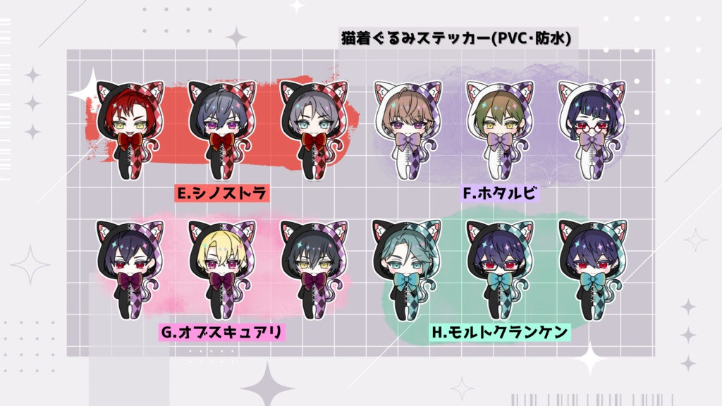 【非公式】東ディバ寮猫着ぐるみステッカー